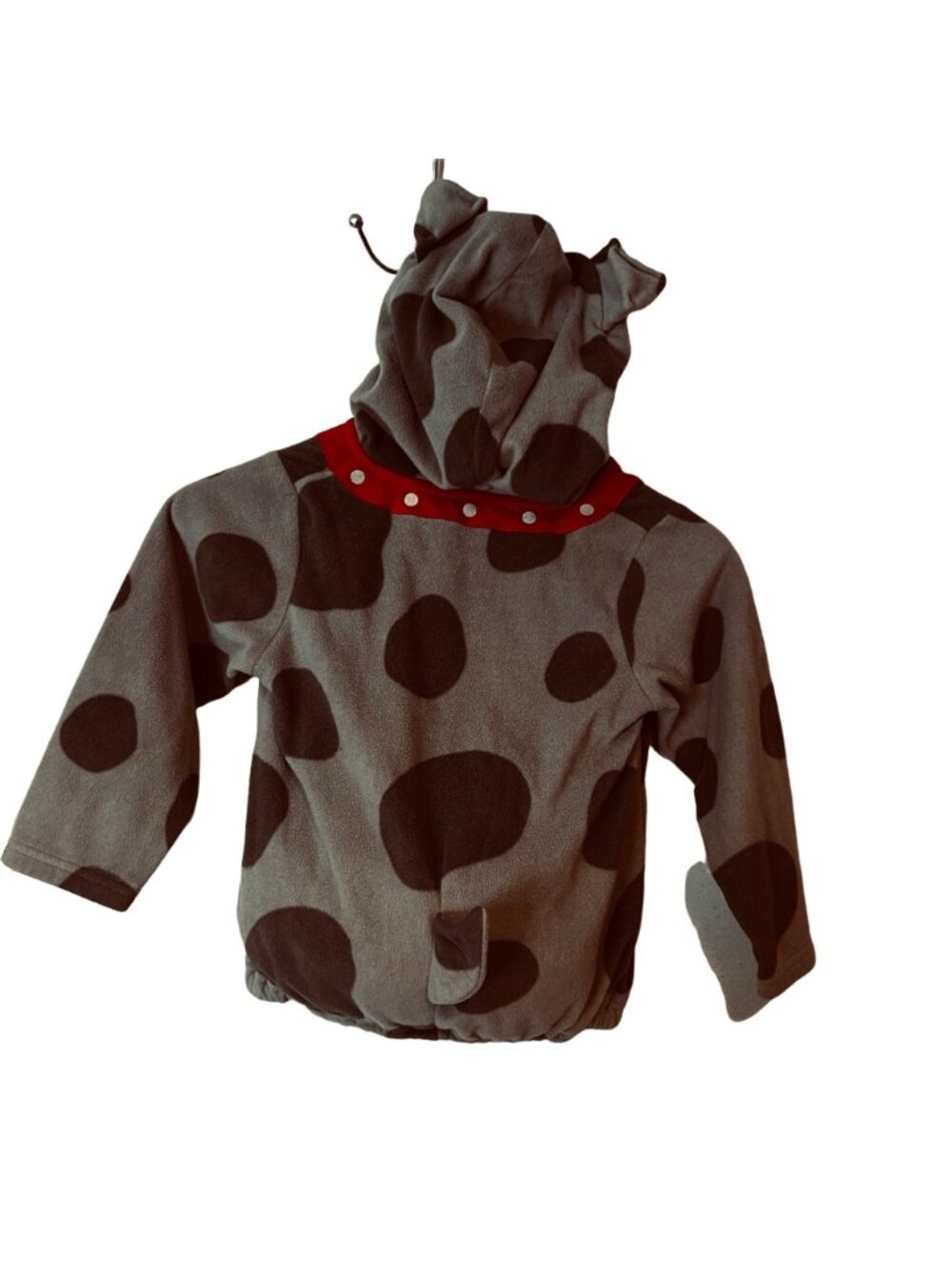 Puppy Dog Costume Toddler Youth Size 4T Halloween Gray Spotted  Zip Up Hood Pant - Picture 5 of 14